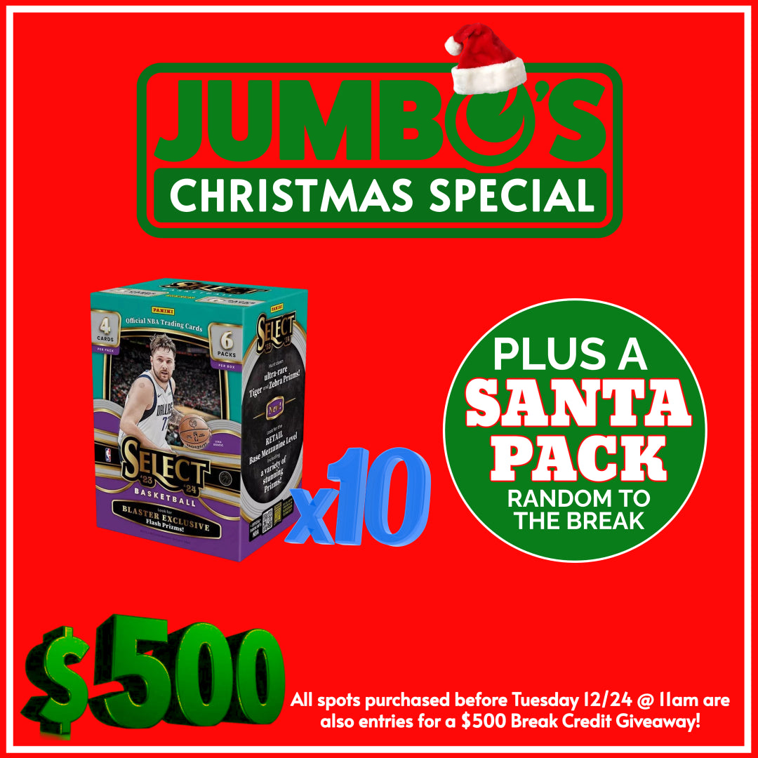 🎄 Jumbo's Christmas Special! 12 Breaks, 12 SANTA PACKS! BREAK #7384 - 2023-24 Select NBA Blaster 10 Box (Random Team)